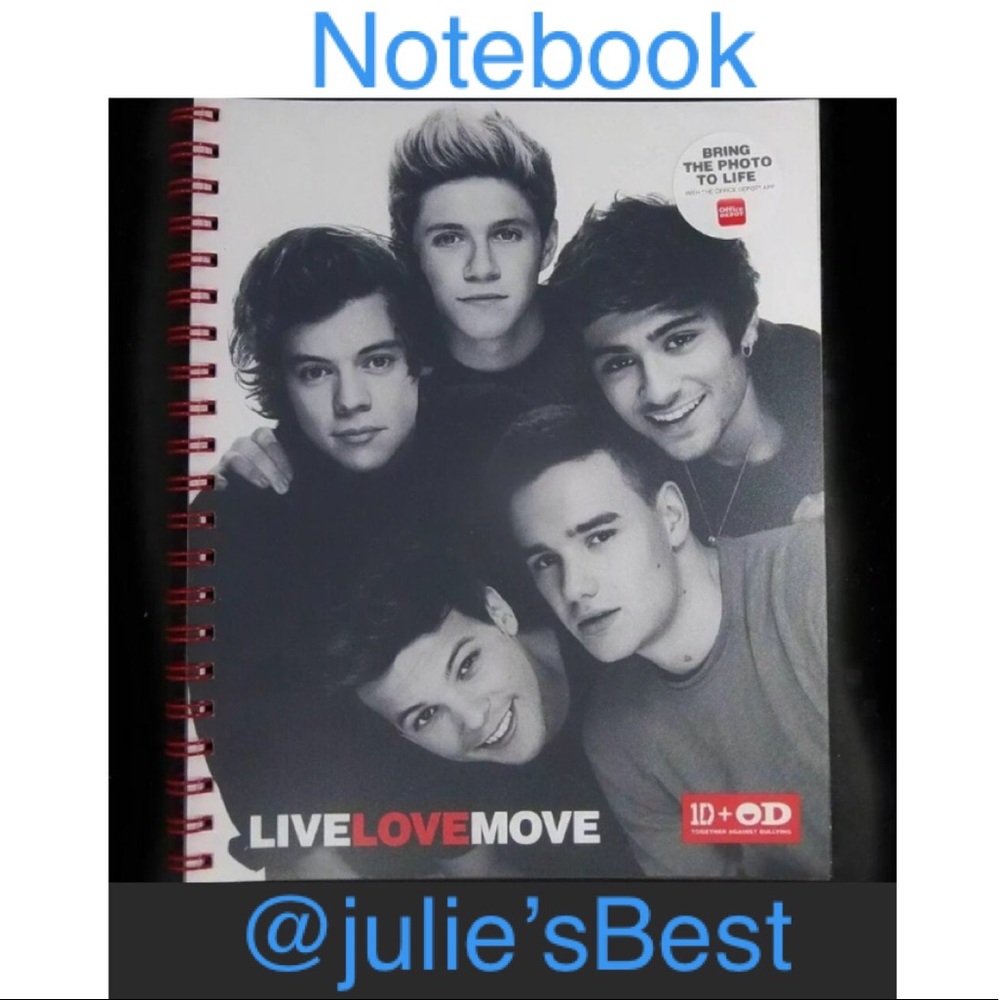 🆕1D One Direction Group Limited Edition Spiral Anti-Bullying Notebook.